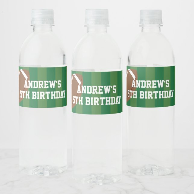 Étiquette Pour Bouteilles D'eau Sports Anniversaire Football Thème (Bouteilles)