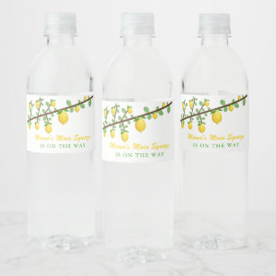 Étiquette Pour Bouteilles D'eau Squeeze Lemon principal Baby shower neutre pour le