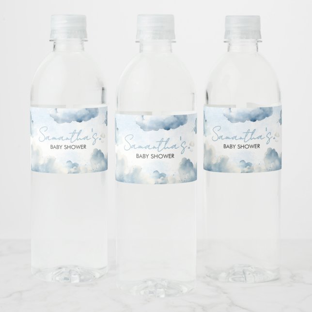Étiquette Pour Bouteilles D'eau Sur Cloud Neuf Baby shower Party (Bouteilles)