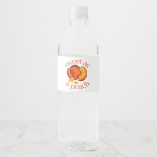 Étiquette Pour Bouteilles D'eau Sweet as a Peach Peaches 16 Seizième anniversaire