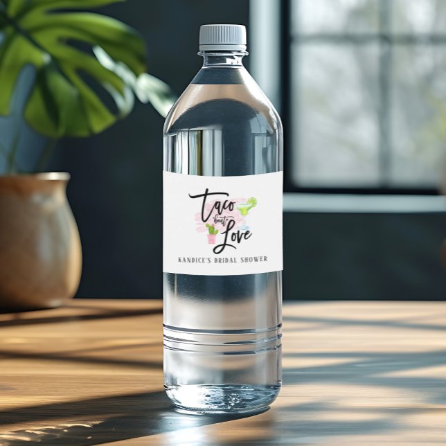 Étiquette Pour Bouteilles D'eau Taco à propos de l'Amour Baby Shower  (Créateur téléchargé)