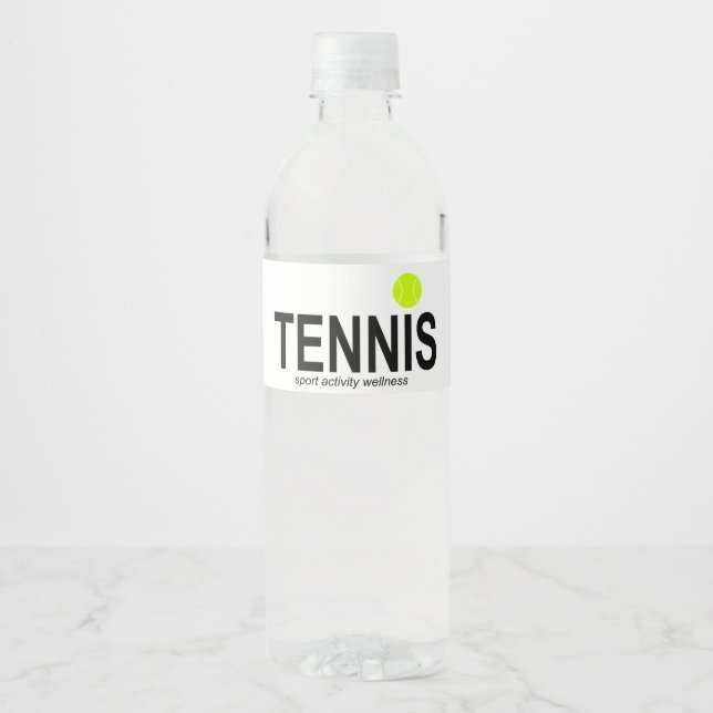 Étiquette Pour Bouteilles D'eau Tennis (Devant)
