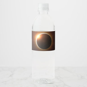 Étiquette Pour Bouteilles D'eau Total Solaire Eclipse 2017 Global Path