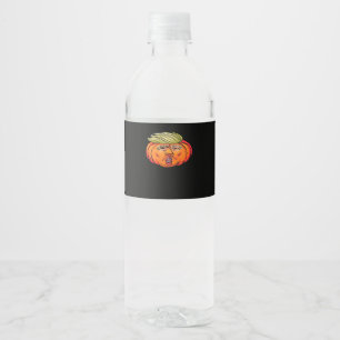 Étiquette Pour Bouteilles D'eau Trompette Ou Trahison Anti Halloween Citrouille Tr