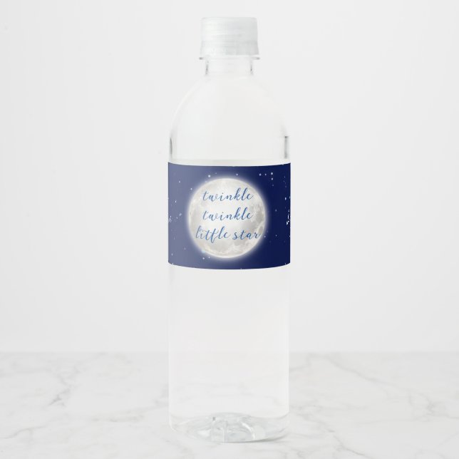 Étiquette Pour Bouteilles D'eau Twinkle Twinkle Little Star Baby shower Water Bott (Devant)