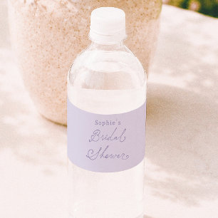 Étiquette Pour Bouteilles D'eau Typographie Cottagecore Violet pour une Fête de Ma
