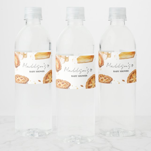 Étiquette Pour Bouteilles D'eau Un Baby shower À Tarte Un Peu Cutie (Bouteilles)