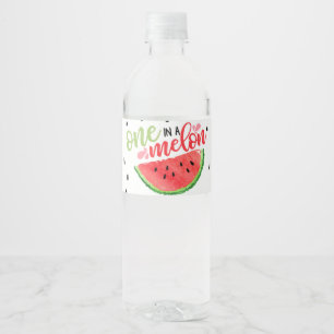Étiquette Pour Bouteilles D'eau Un Étiquette dans une bouteille d'eau de Melon -