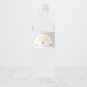 Étiquette Pour Bouteilles D'eau Un petit gâteau à la croûte Premier anniversaire E