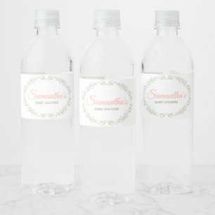 Étiquette Pour Bouteilles D'eau Une Baby Shower Fleur Sauvage