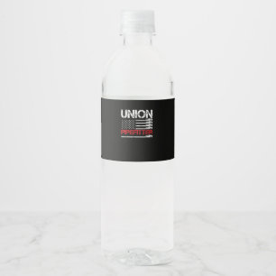 Étiquette Pour Bouteilles D'eau Union Pipefitter Union Fort États-Unis Drapeau amé