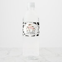 Vache noire Imprimer Vache Baby shower de veau