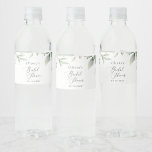 Étiquette Pour Bouteilles D'eau Verdure, Eucalyptus Feuilles, Boho, Fête des marié