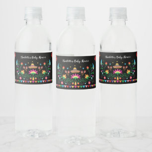 Étiquette Pour Bouteilles D'eau Vibrante Baby Shower Fête Mexicaine Anniversaire
