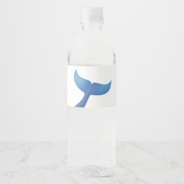 Étiquette Pour Bouteilles D'eau Voile de baleine à bosse V2