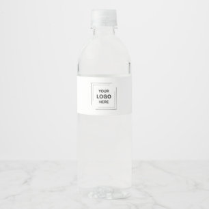 Étiquette Pour Bouteilles D'eau Votre Logo   Entreprise Corporate Moderne Minimali