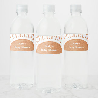 Étiquette Pour Bouteilles D'eau Watercolor Boho Sun Baby shower