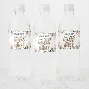 Étiquette Pour Bouteilles D'eau Young Wild & Three Empreinte de léopard Safari Ann