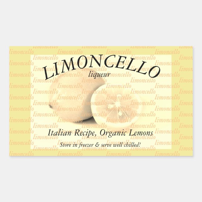 Étiquette pour Limoncello (Devant)