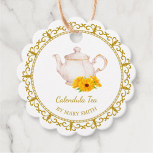Étiquette pour Thé à la Calendula Faite Maison Thé