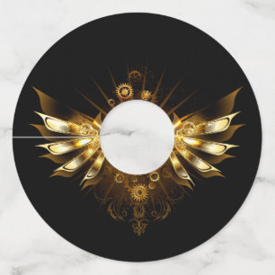 Étiquette Pour Verre De Vin Ailes de Steampunk