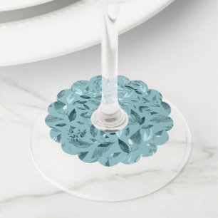 Étiquette Pour Verre De Vin Aquarelle chute feuilles 2