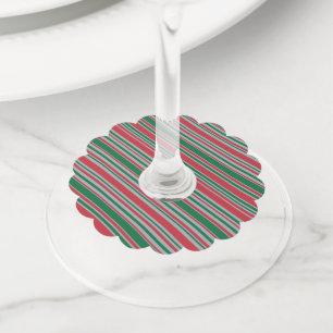 Étiquette Pour Verre De Vin Arrière - plan de bandes diagonales