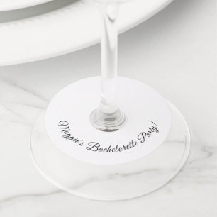 Étiquette Pour Verre De Vin Bachelorette Party Personnalisé Vin en verre Tags