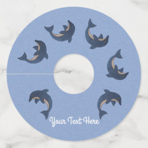 Étiquette Pour Verre De Vin Bague de saut à l'étincelle Comme des dauphins Ble