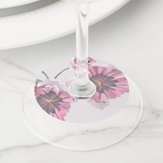 Étiquette Pour Verre De Vin Balise Vin mariage (De près)