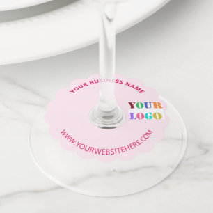Étiquette Pour Verre De Vin Balises de verre de vin personnalisées du logo de 