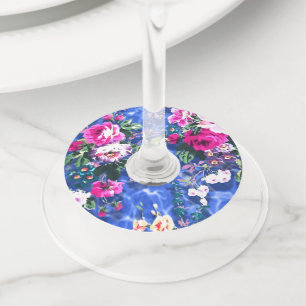 Étiquette Pour Verre De Vin Bouquets avec roses