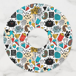 Étiquette Pour Verre De Vin Crazy head