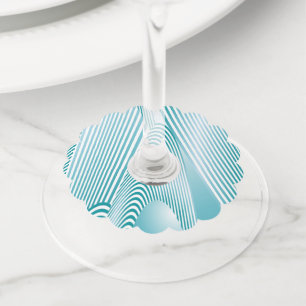 Étiquette Pour Verre De Vin Création de Motif Abstrait 4