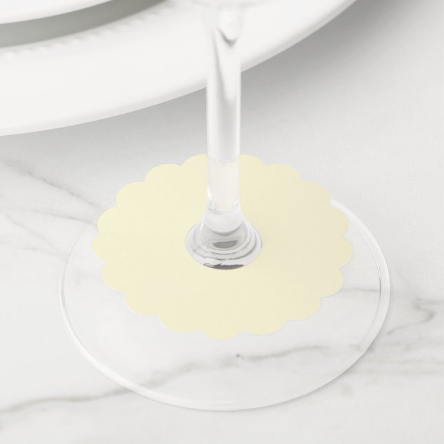 Étiquette Pour Verre De Vin Crème (De près)