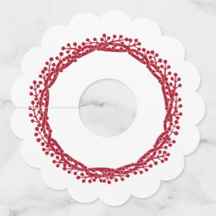 Étiquette Pour Verre De Vin Design de vacances de la baie rouge
