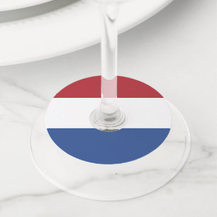 Étiquette Pour Verre De Vin Drapeau des Pays-Bas