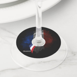 Étiquette Pour Verre De Vin Drapeau français