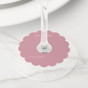 Étiquette Pour Verre De Vin Élégance moderne minimaliste Mariage Vin verre Tag