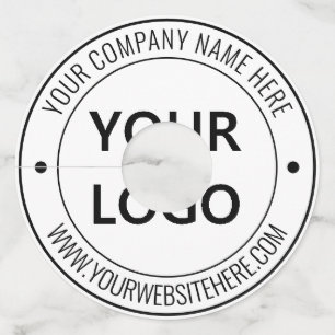Étiquette Pour Verre De Vin Étiquette de verre à vin avec texte de nom de logo