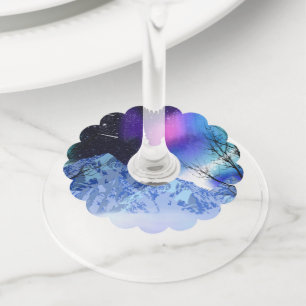 Étiquette Pour Verre De Vin Étiquette Vin Verre hiver Wonderlights