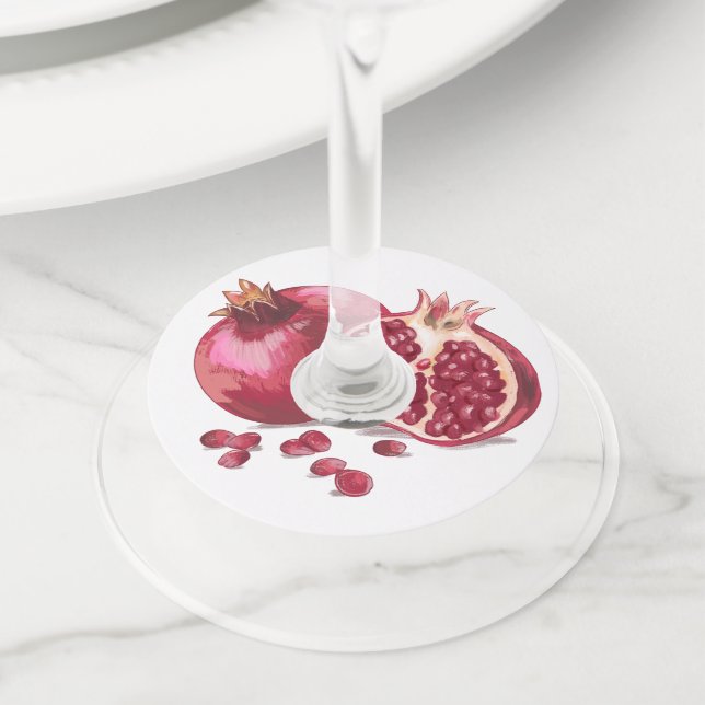 Étiquette Pour Verre De Vin Etoile de grenade de David Juif (De près)