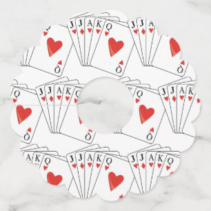 Étiquette Pour Verre De Vin Euchre Jouer aux cartes