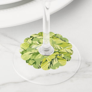 Étiquette Pour Verre De Vin Feuilles de bananier 5