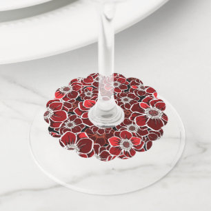 Étiquette Pour Verre De Vin Fleurs Mandala 4