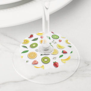 Étiquette Pour Verre De Vin Fruits mixtes 4
