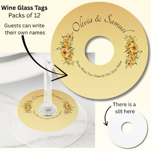 Étiquette Pour Verre De Vin Les Invités Écrivent Leur Propre Nom.