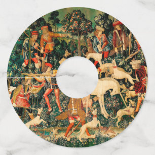 Étiquette Pour Verre De Vin Les Tapisseries Unicorne défendent la chasse