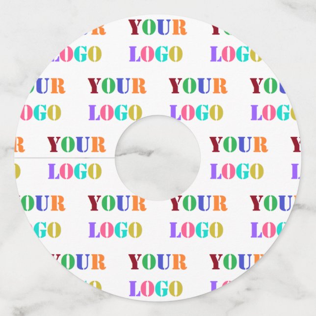 Étiquette Pour Verre De Vin Logo ou photo et QR Code Vin en verre Modèle (Devant)