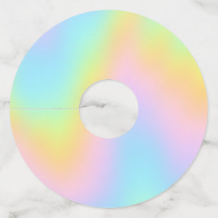 Étiquette Pour Verre De Vin Magnificent Pastel Rainbow Wedding